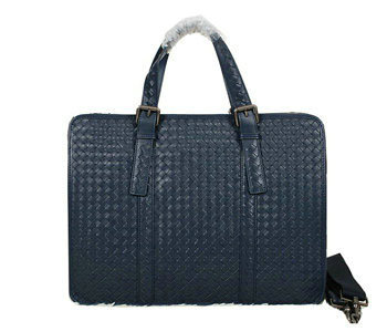 Bottega Veneta intrecciato VN briefcase 52192 blue